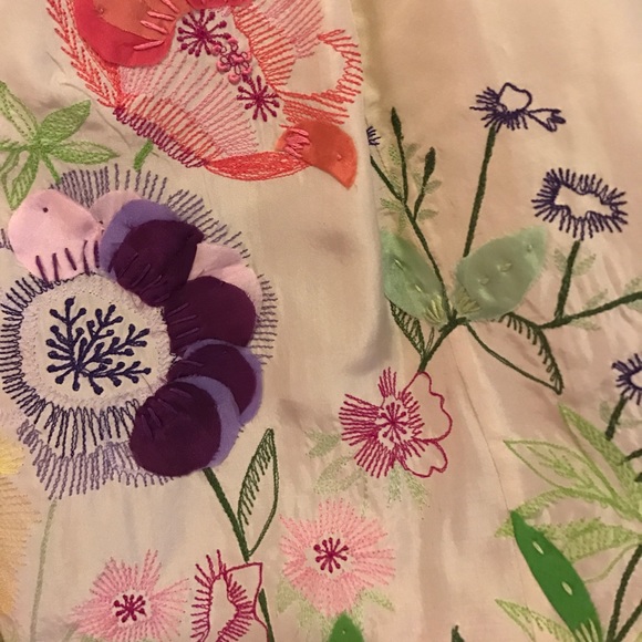 Embroidered Silk Yoana Baraschi Dress. - Picture 6 of 7